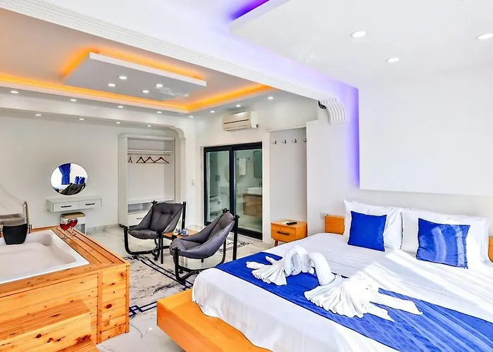 Patara 3 Bedroom Secluded With Private Pool Hot Tub 卡尔坎